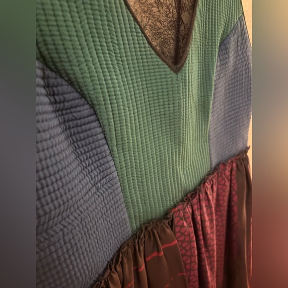 Niki Mahajan for Anthropologie Montage Midi Dress RARE Size 8 10 12 Silk Lace - Picture 7 of 14